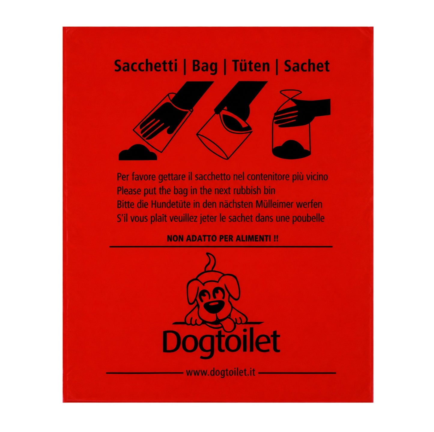 Dogtoilet Sacchetti igienici per cani in HDPE riciclato, 250 x 300 mm, 1.000 pezzi
