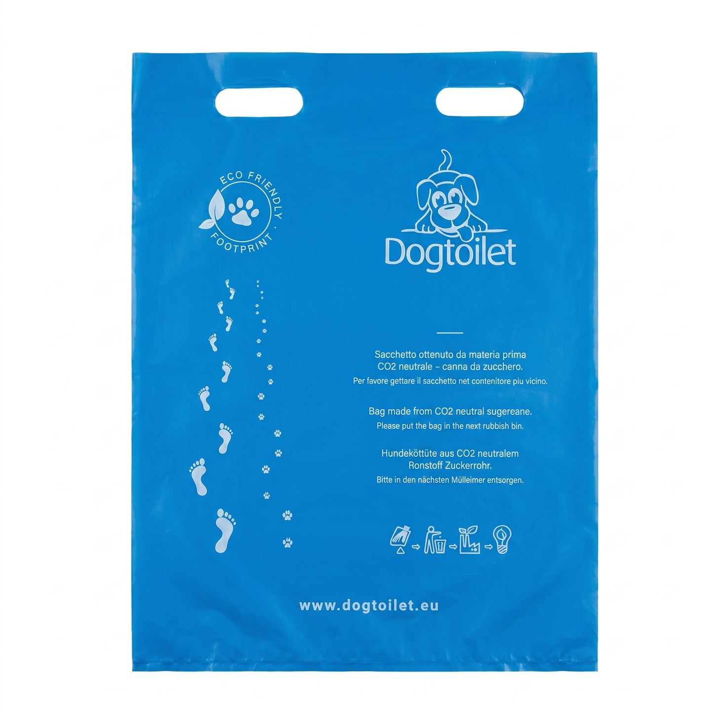 DogtoiletSacchetti igienici per cani ECO CO₂ neutrali da canna da zucchero, 3.000 pezzi