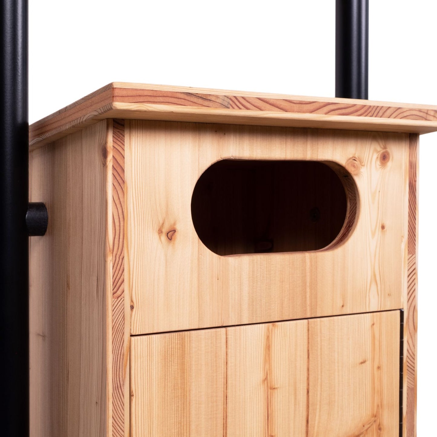 Dogtoilet HOLZI, Hundekotbeutelspender aus Holz mit Mülleimer