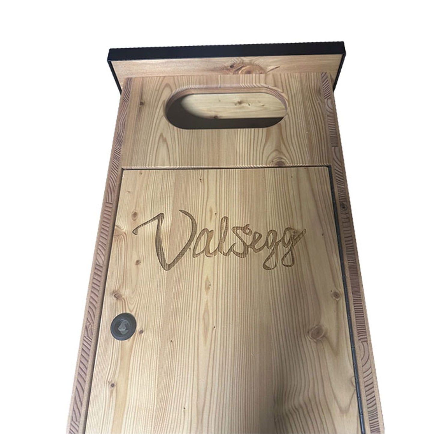 Dogtoilet HOLZI, Hundekotbeutelspender aus Holz mit Mülleimer