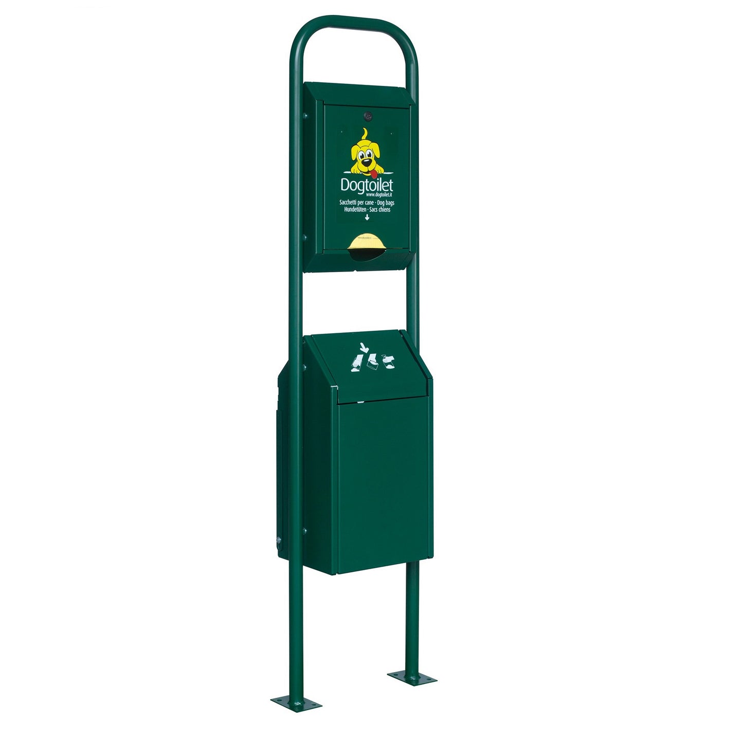 DOGTOILET  Dispenser sacchetti per cani Standard con bidoncino
