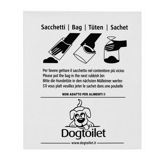 Dogtoilet Sacchetti igienici per cani in HDPE riciclato, 250 x 300 mm, 1.000 pezzi