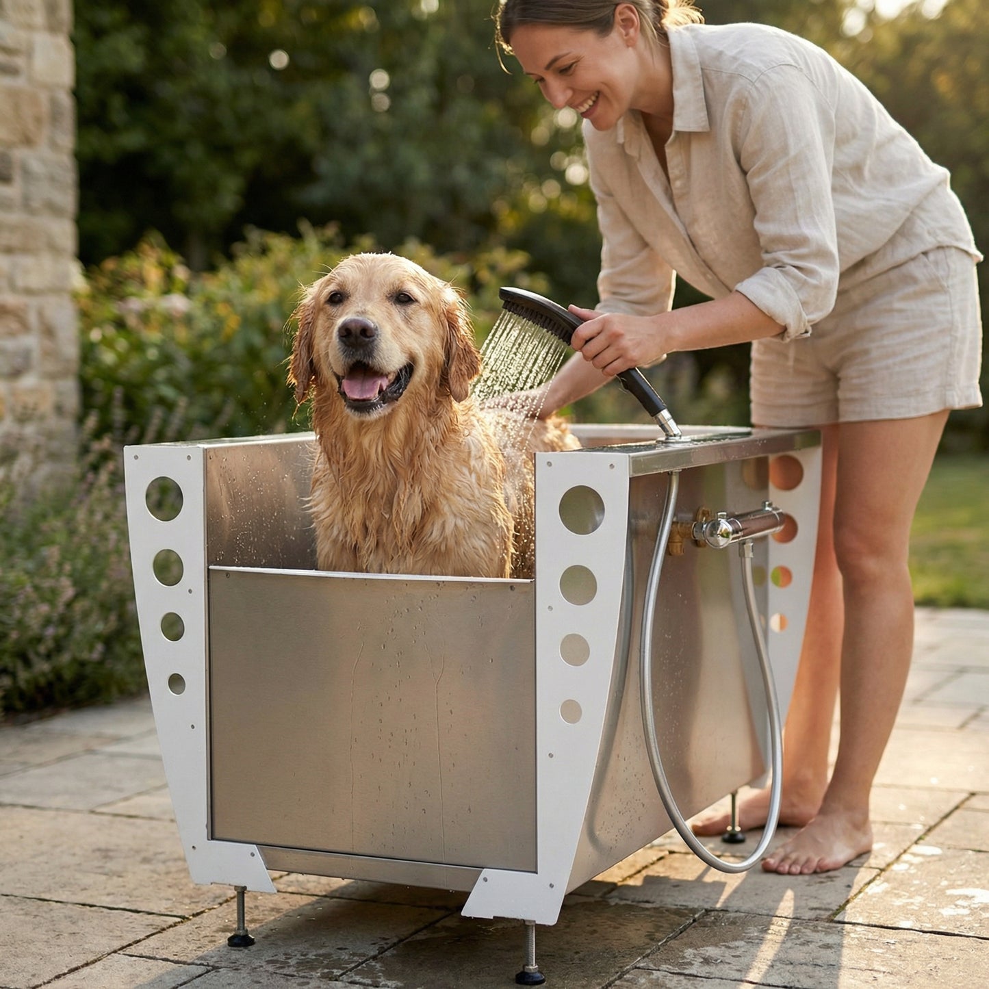 Doccia per cani COMFORT in acciaio Inox