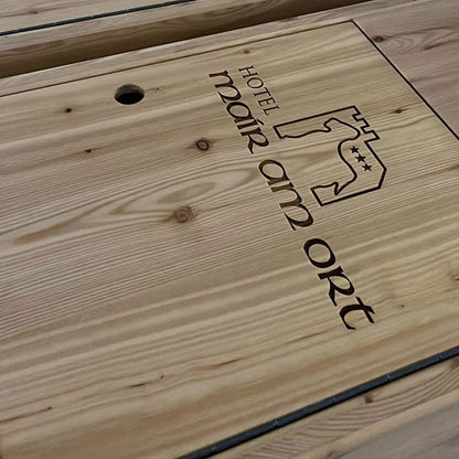 DOGTOILET Holzi, Dispenser sacchetti per cani in legno con bidoncino